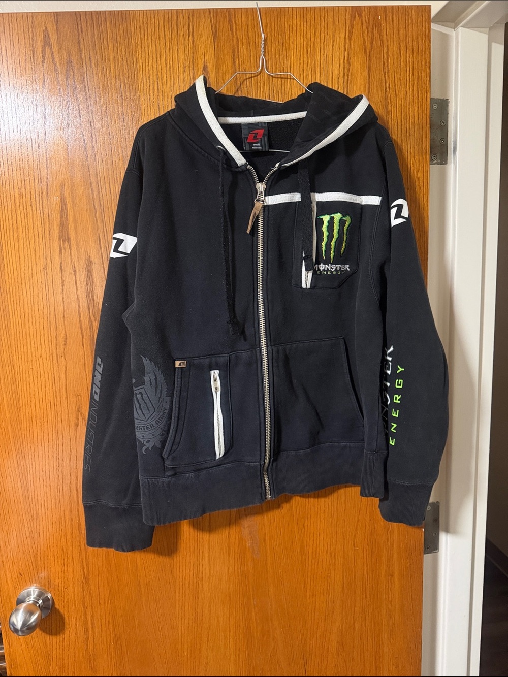 Vintage men’s size Small One Industries x Monster Energy full-zip hoodie